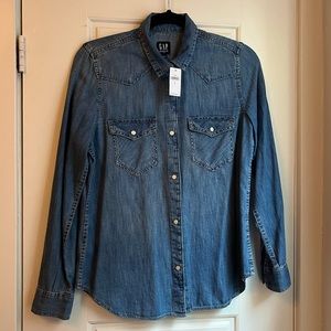 Sz S, Gap denim shirt, NWT